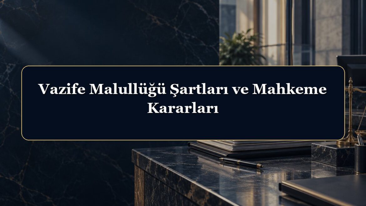 Vazife Malullüğü Şartları ve Mahkeme Kararları
