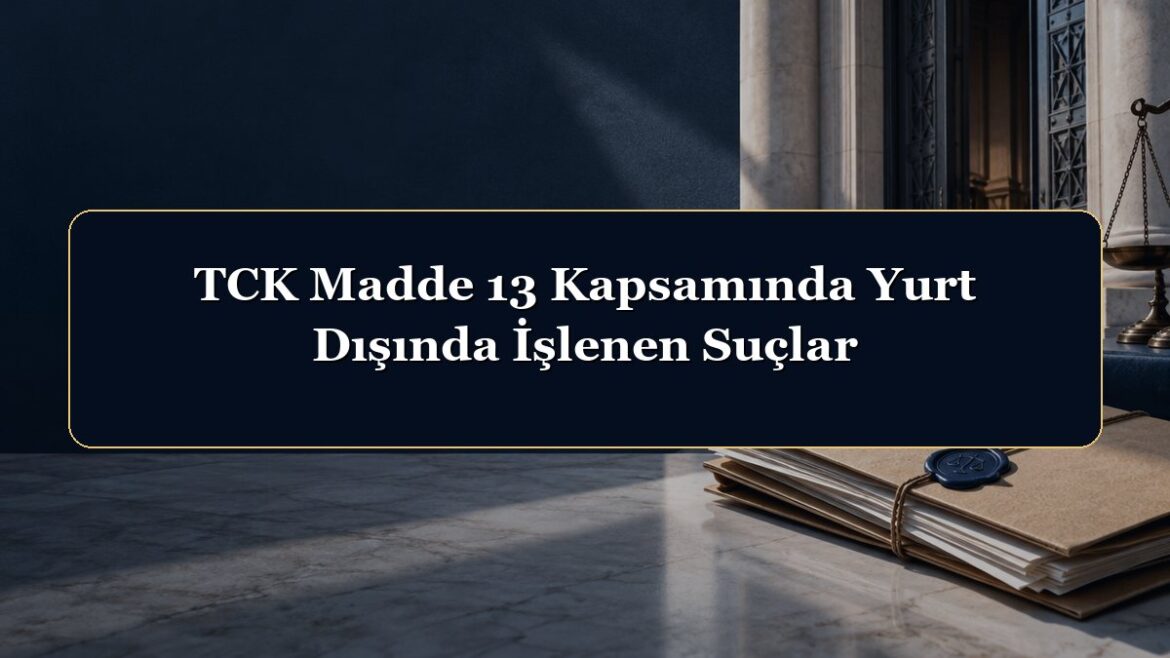 TCK Madde 13 Kapsamında Yurt Dışında İşlenen Suçlar