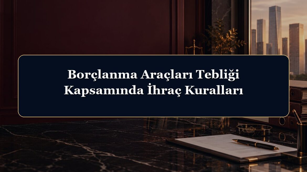 Borçlanma Araçları Tebliği Kapsamında İhraç Kuralları