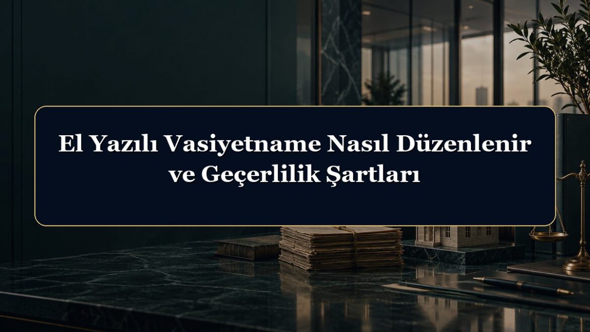 El Yazılı Vasiyetname Nasıl Düzenlenir ve Geçerlilik Şartları