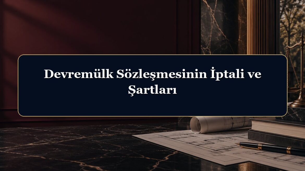 Devremülk Sözleşmesinin İptali ve Şartları