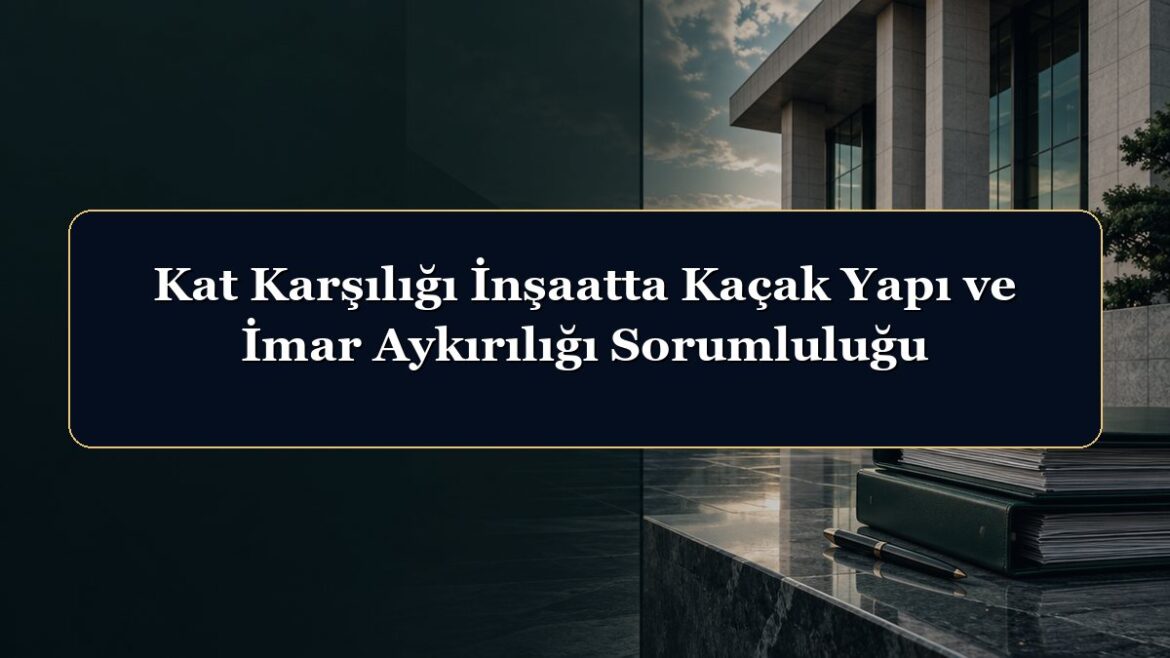 Kat Karşılığı İnşaatta Kaçak Yapı ve İmar Aykırılığı Sorumluluğu