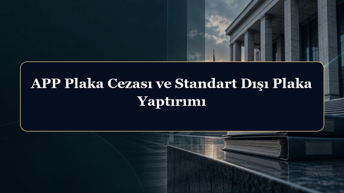 APP Plaka Cezası ve Standart Dışı Plaka Yaptırımı