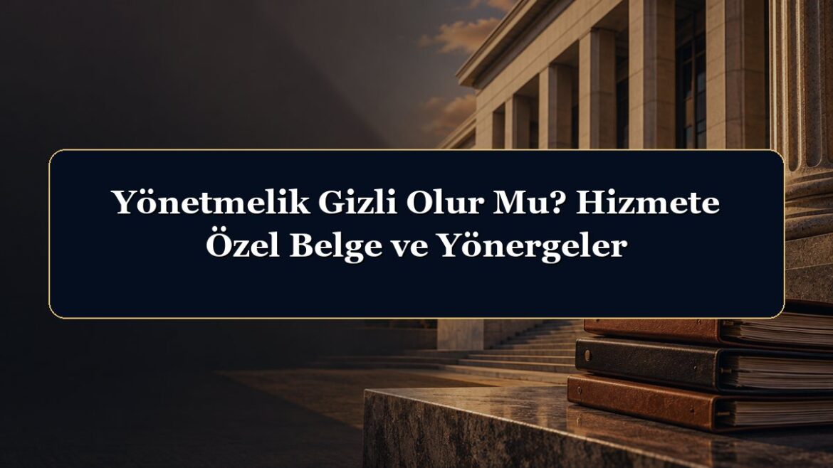 Yönetmelik Gizli Olur Mu? Hizmete Özel Belge ve Yönergeler