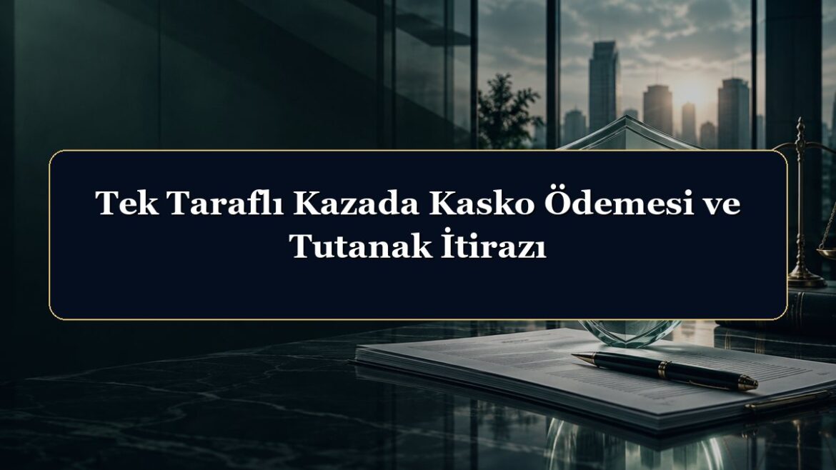Tek Taraflı Kazada Kasko Ödemesi ve Tutanak İtirazı