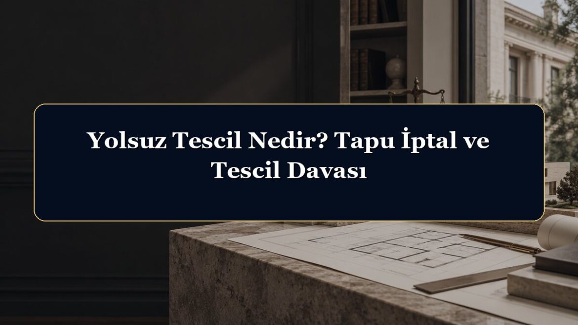 Yolsuz Tescil Nedir? Tapu İptal ve Tescil Davası