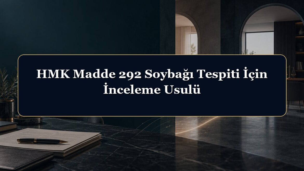 HMK Madde 292 Soybağı Tespiti İçin İnceleme Usulü