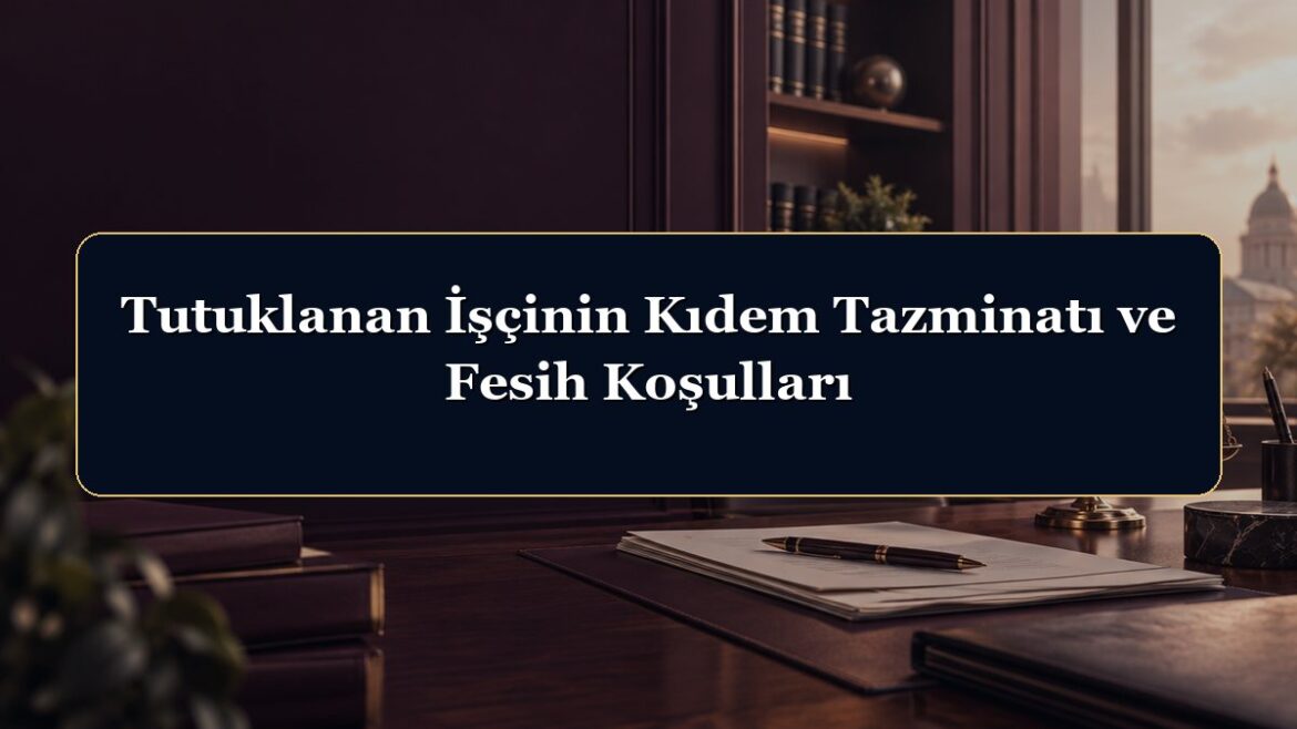 Tutuklanan İşçinin Kıdem Tazminatı ve Fesih Koşulları