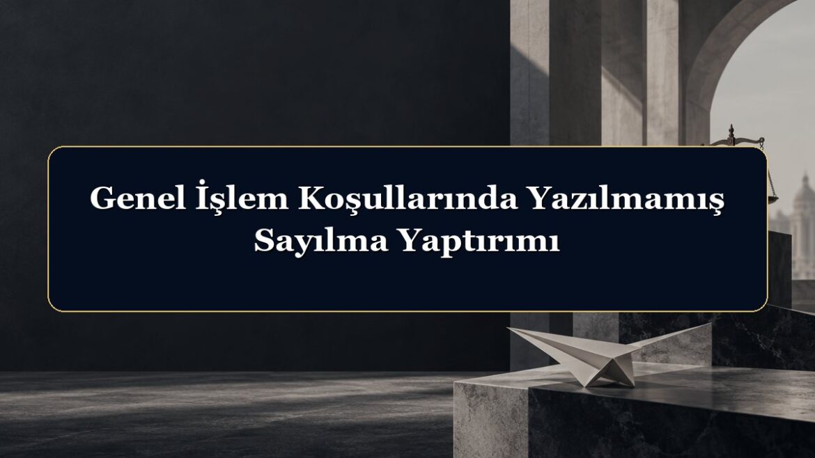 Genel İşlem Koşullarında Yazılmamış Sayılma Yaptırımı
