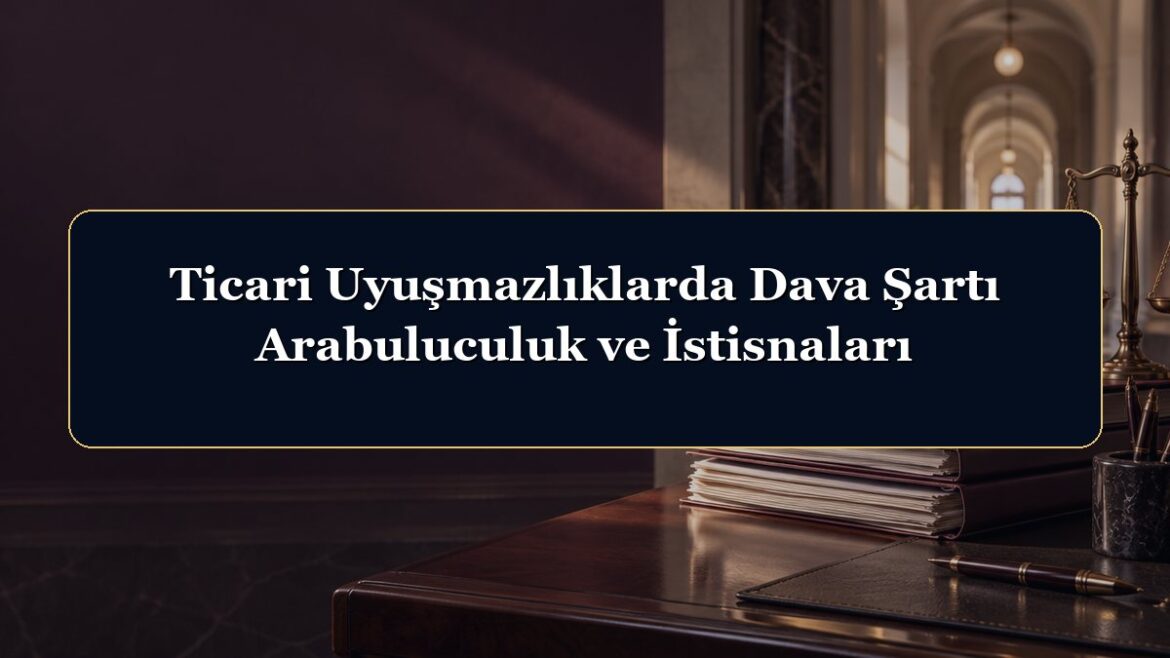 Ticari Uyuşmazlıklarda Dava Şartı Arabuluculuk ve İstisnaları