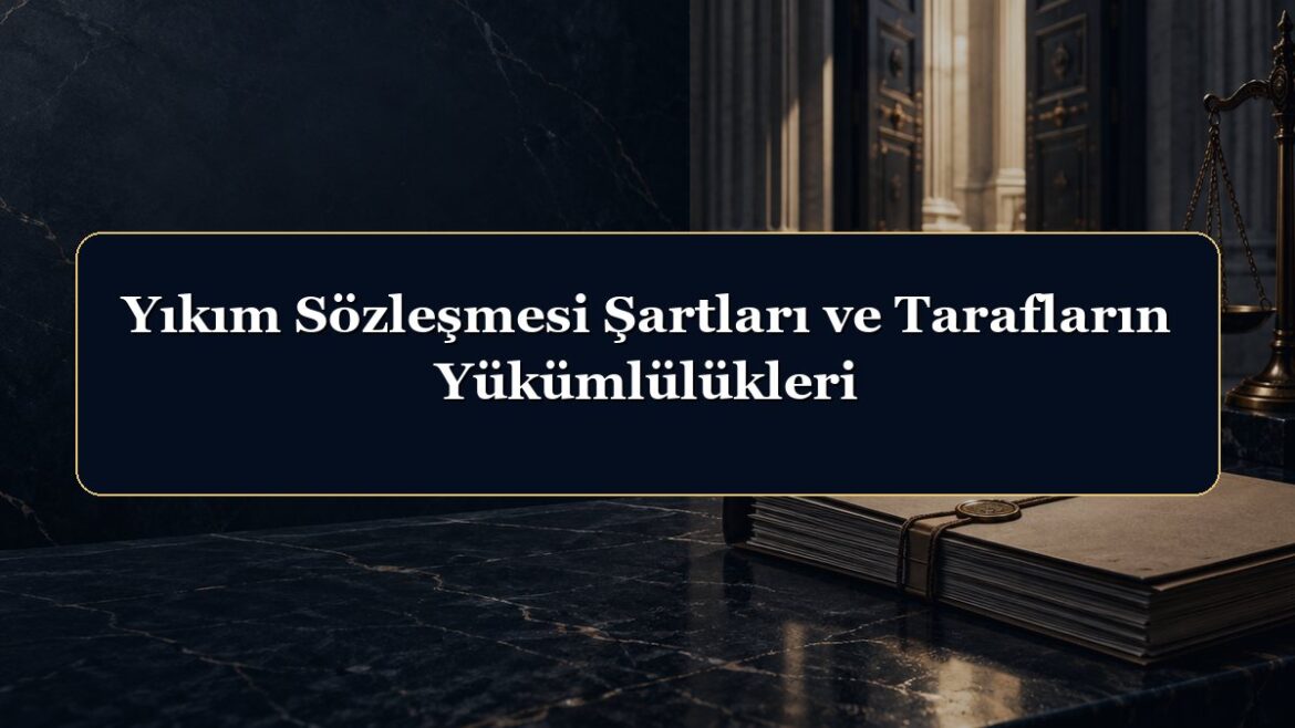 Yıkım Sözleşmesi Şartları ve Tarafların Yükümlülükleri