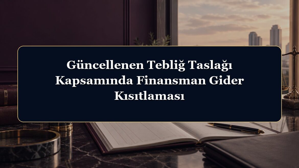 Güncellenen Tebliğ Taslağı Kapsamında Finansman Gider Kısıtlaması