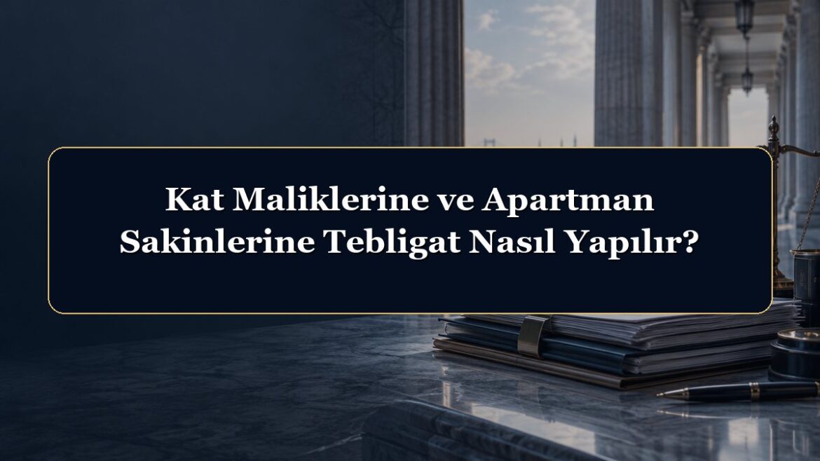 Kat Maliklerine ve Apartman Sakinlerine Tebligat Nasıl Yapılır?
