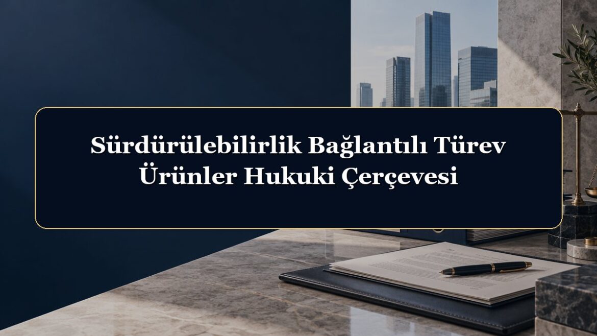 Sürdürülebilirlik Bağlantılı Türev Ürünler Hukuki Çerçevesi