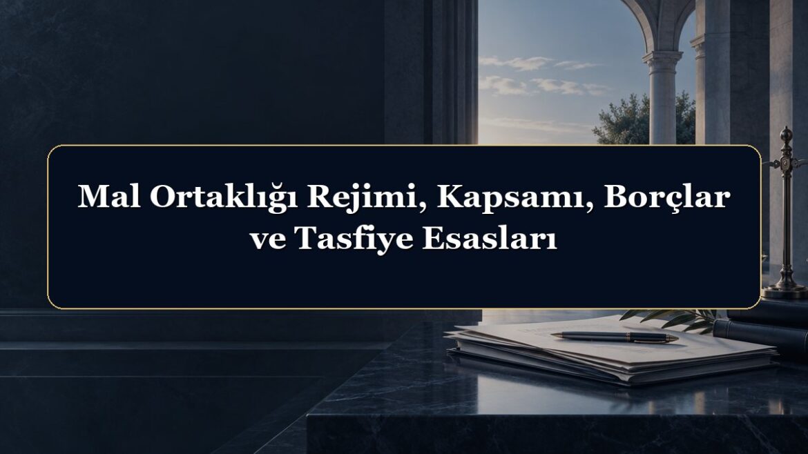 Mal Ortaklığı Rejimi, Kapsamı, Borçlar ve Tasfiye Esasları