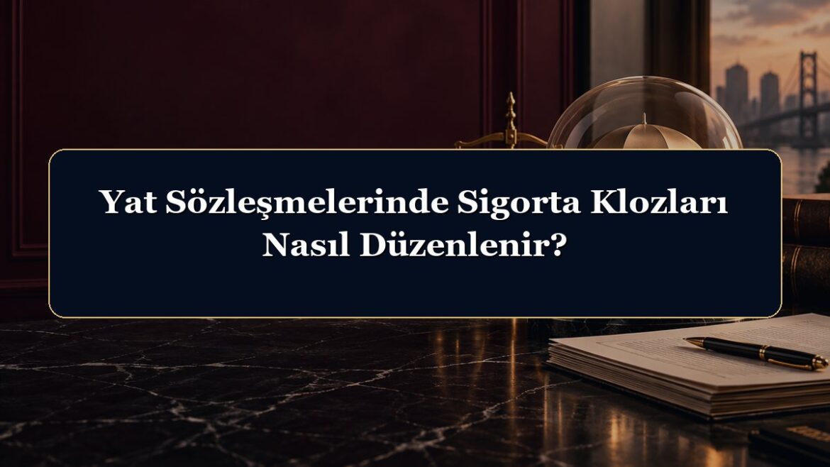 Yat Sözleşmelerinde Sigorta Klozları Nasıl Düzenlenir?