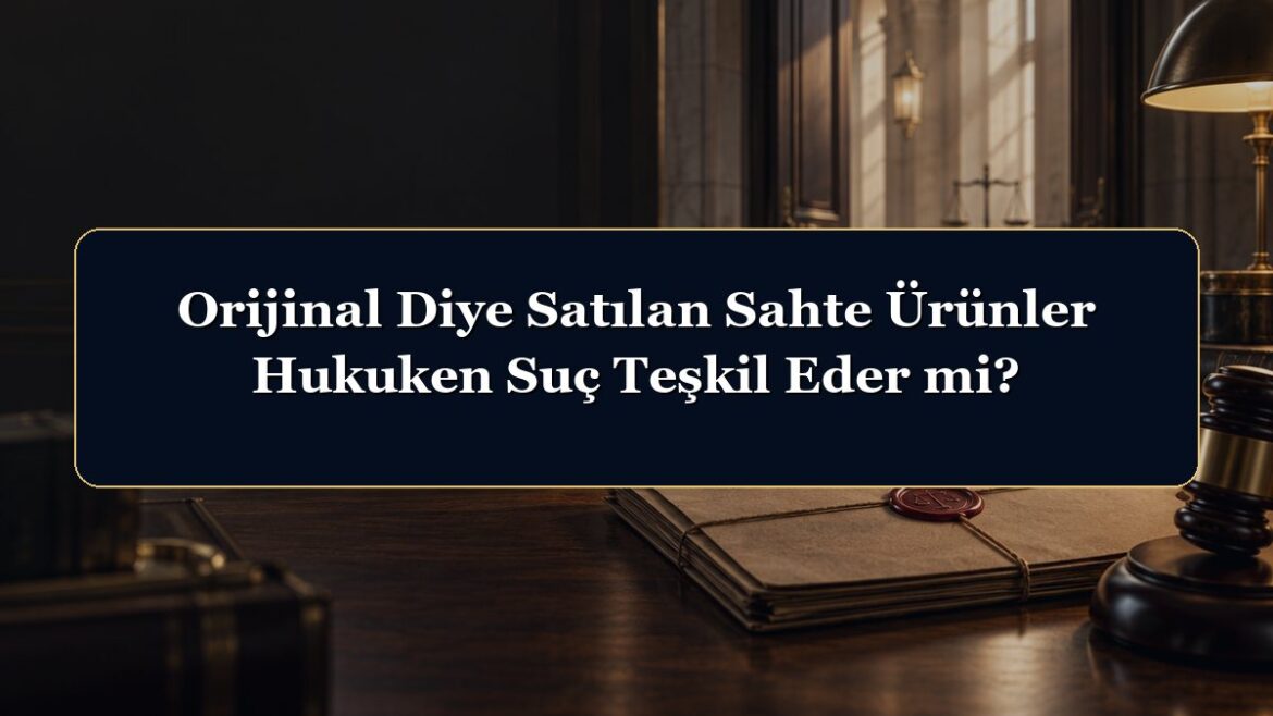 Orijinal Diye Satılan Sahte Ürünler Hukuken Suç Teşkil Eder mi?