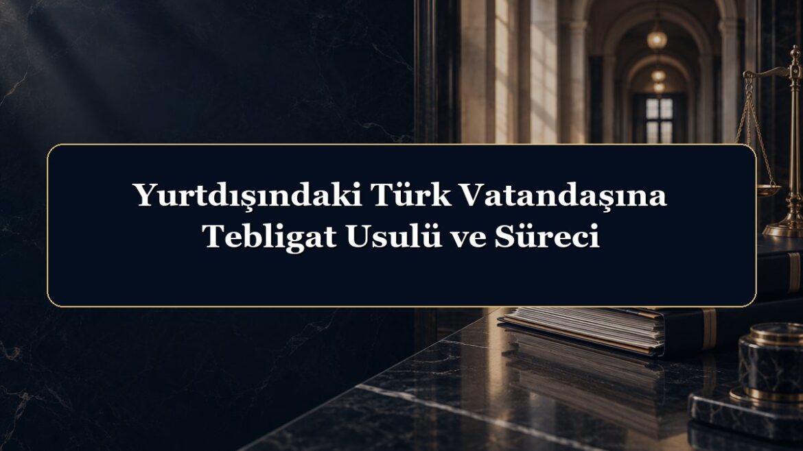 Yurtdışındaki Türk Vatandaşına Tebligat Usulü ve Süreci