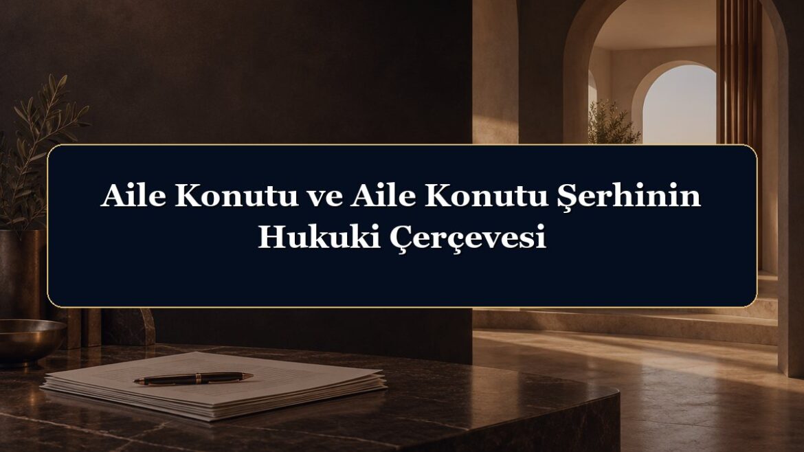 Aile Konutu ve Aile Konutu Şerhinin Hukuki Çerçevesi