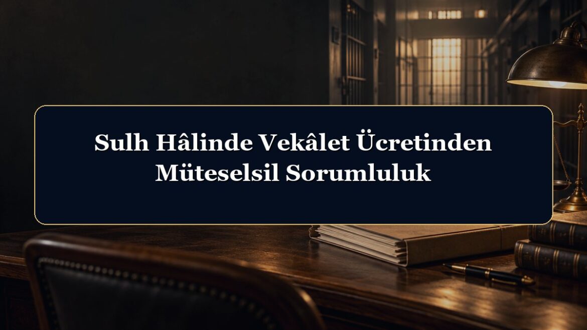 Sulh Hâlinde Vekâlet Ücretinden Müteselsil Sorumluluk