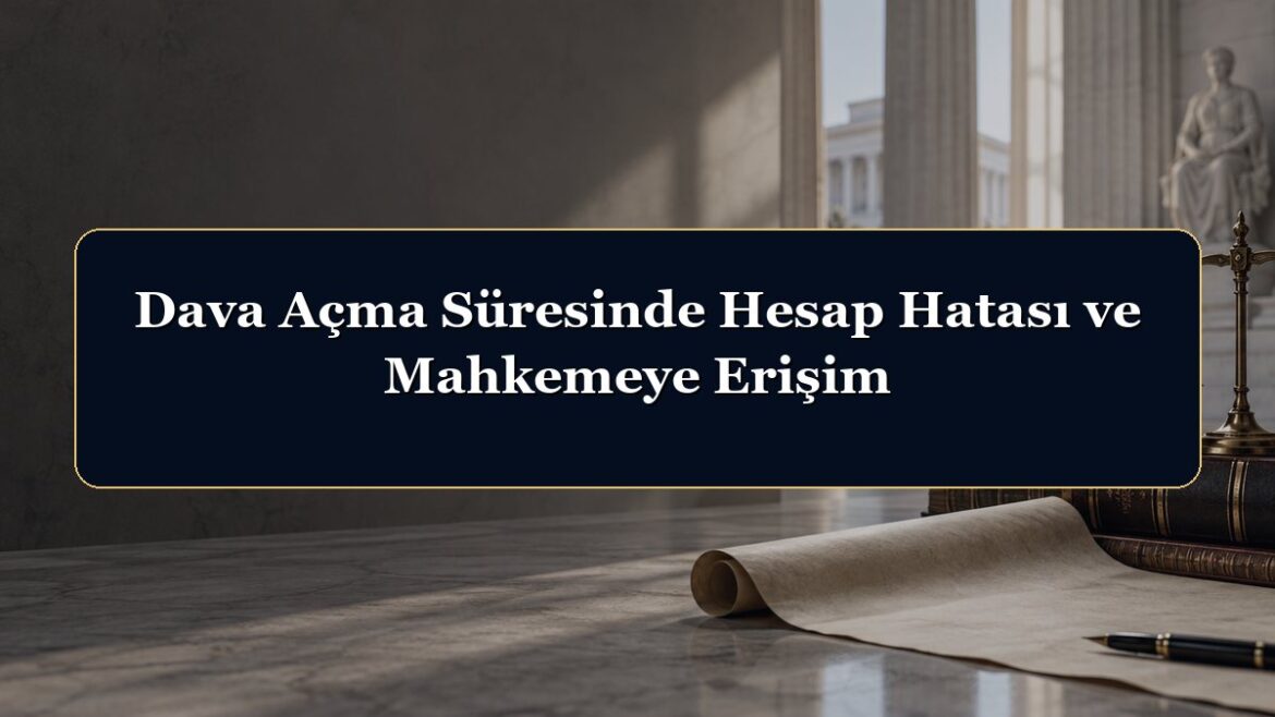 Dava Açma Süresinde Hesap Hatası ve Mahkemeye Erişim