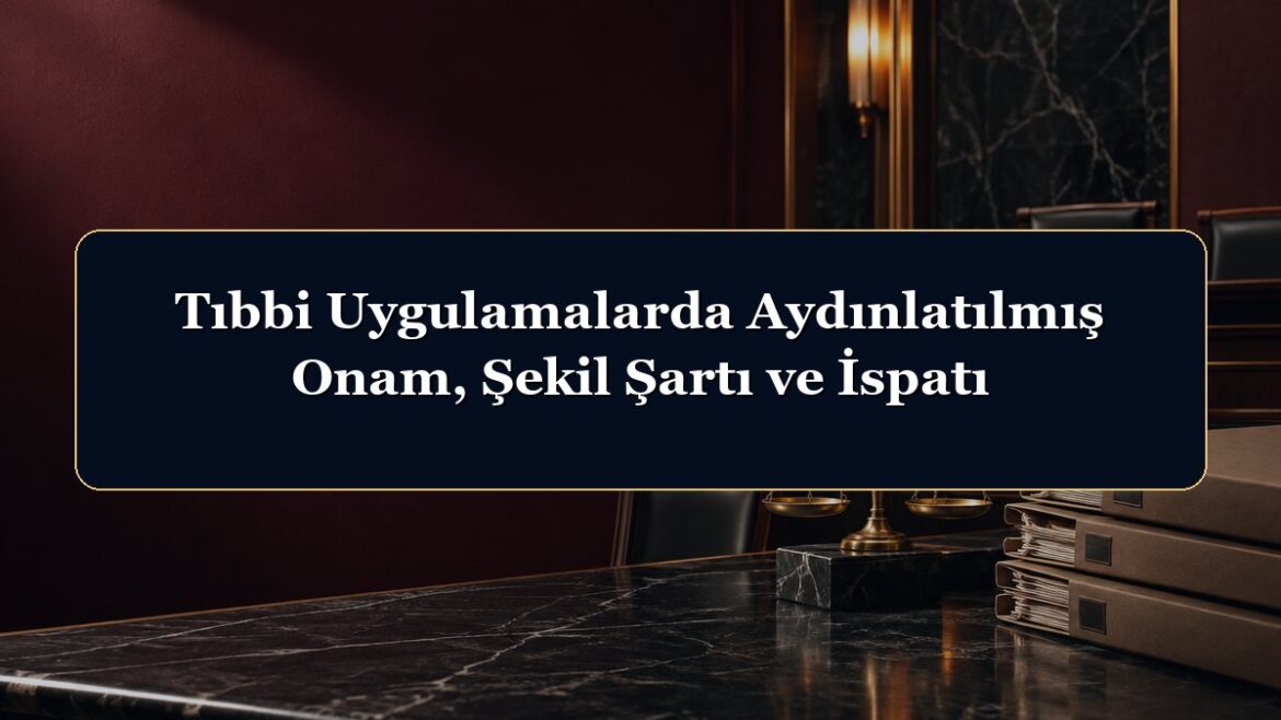 Tıbbi Uygulamalarda Aydınlatılmış Onam, Şekil Şartı ve İspatı