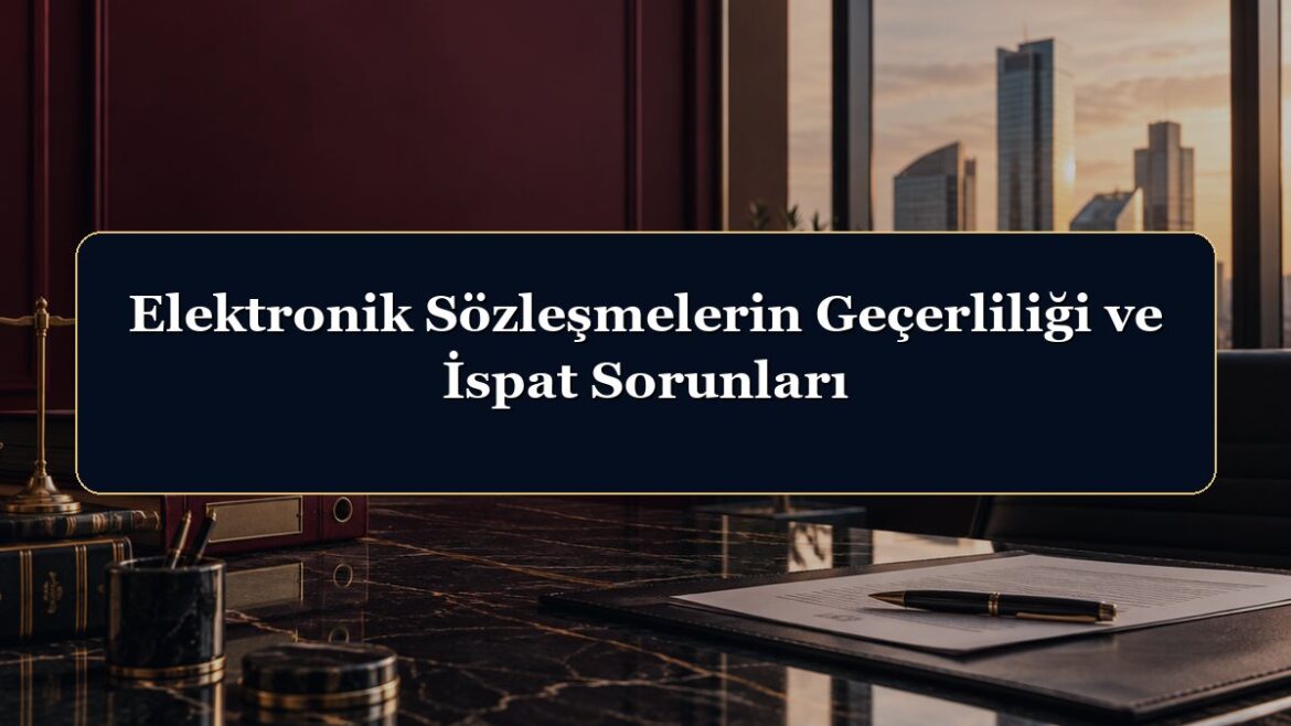 Elektronik Sözleşmelerin Geçerliliği ve İspat Sorunları