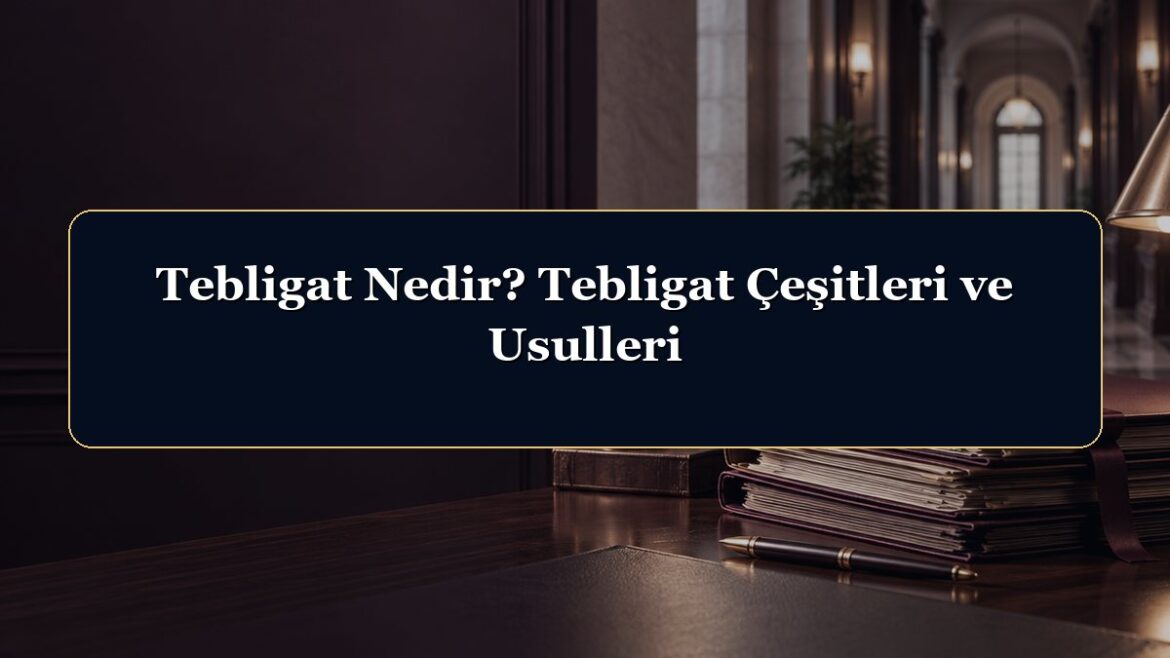 Tebligat Nedir? Tebligat Çeşitleri ve Usulleri