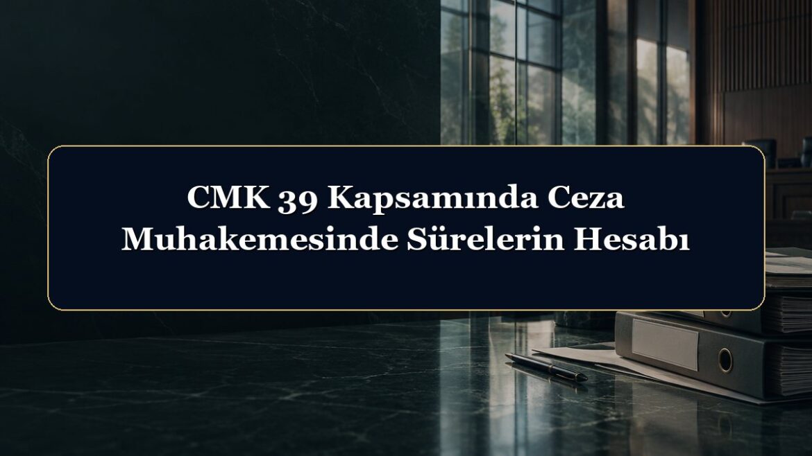 CMK 39 Kapsamında Ceza Muhakemesinde Sürelerin Hesabı