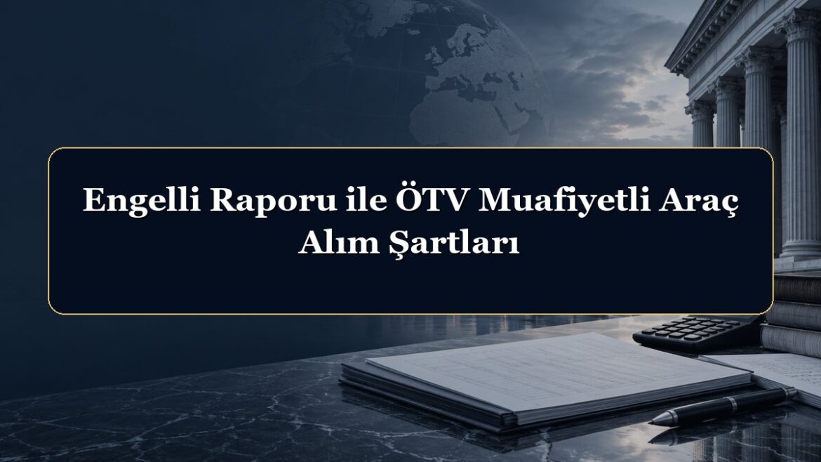 Engelli Raporu ile ÖTV Muafiyetli Araç Alım Şartları