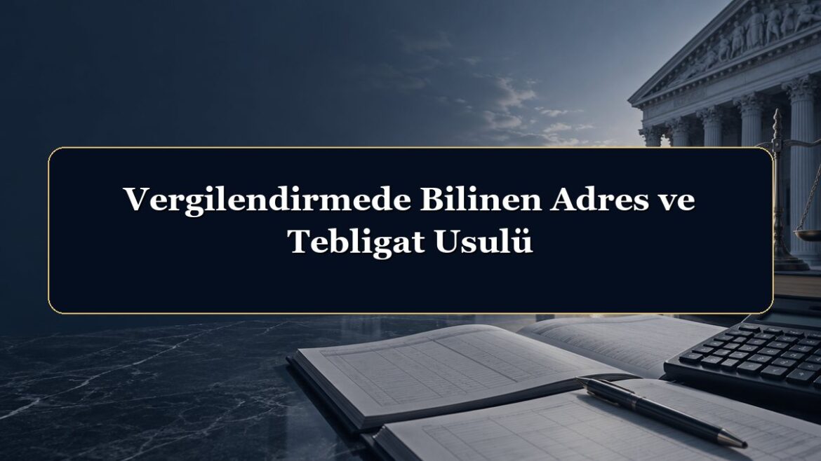 Vergilendirmede Bilinen Adres ve Tebligat Usulü