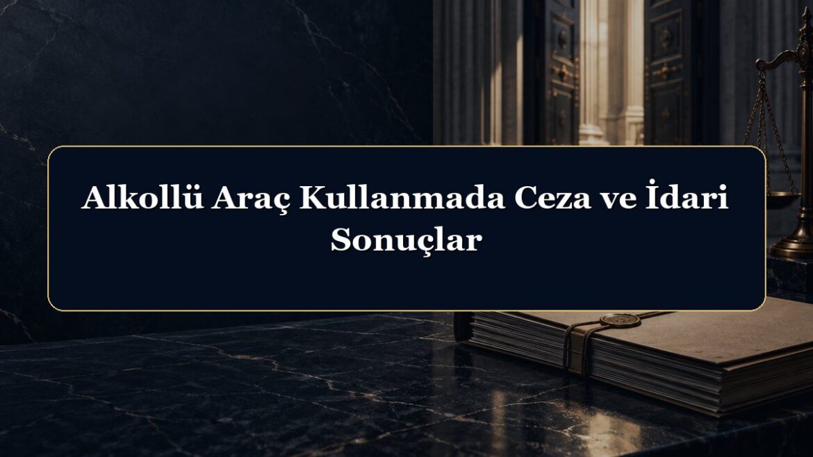 Alkollü Araç Kullanmada Ceza ve İdari Sonuçlar