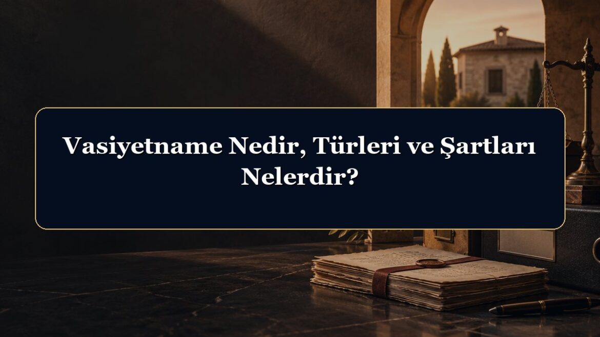 Vasiyetname Nedir, Türleri ve Şartları Nelerdir?