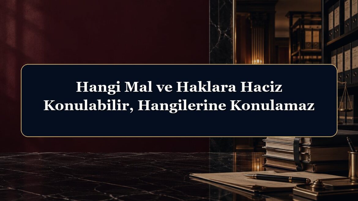 Hangi Mal ve Haklara Haciz Konulabilir, Hangilerine Konulamaz