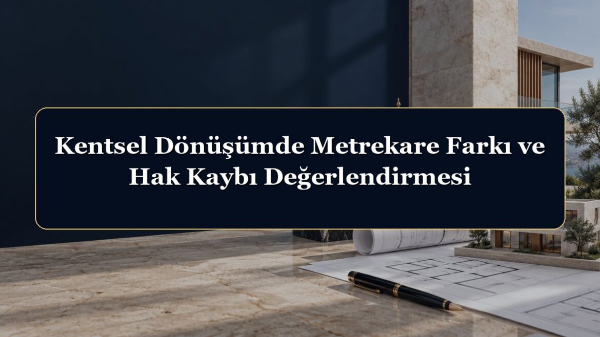 Kentsel Dönüşümde Metrekare Farkı ve Hak Kaybı Değerlendirmesi