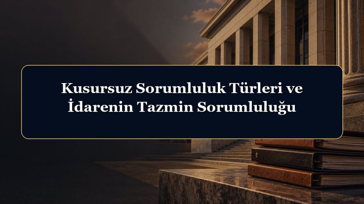 Kusursuz Sorumluluk Türleri ve İdarenin Tazmin Sorumluluğu