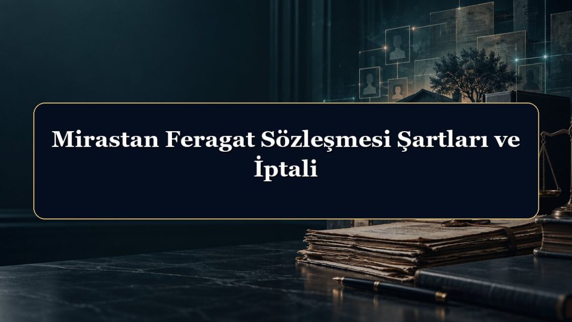 Mirastan Feragat Sözleşmesi Şartları ve İptali