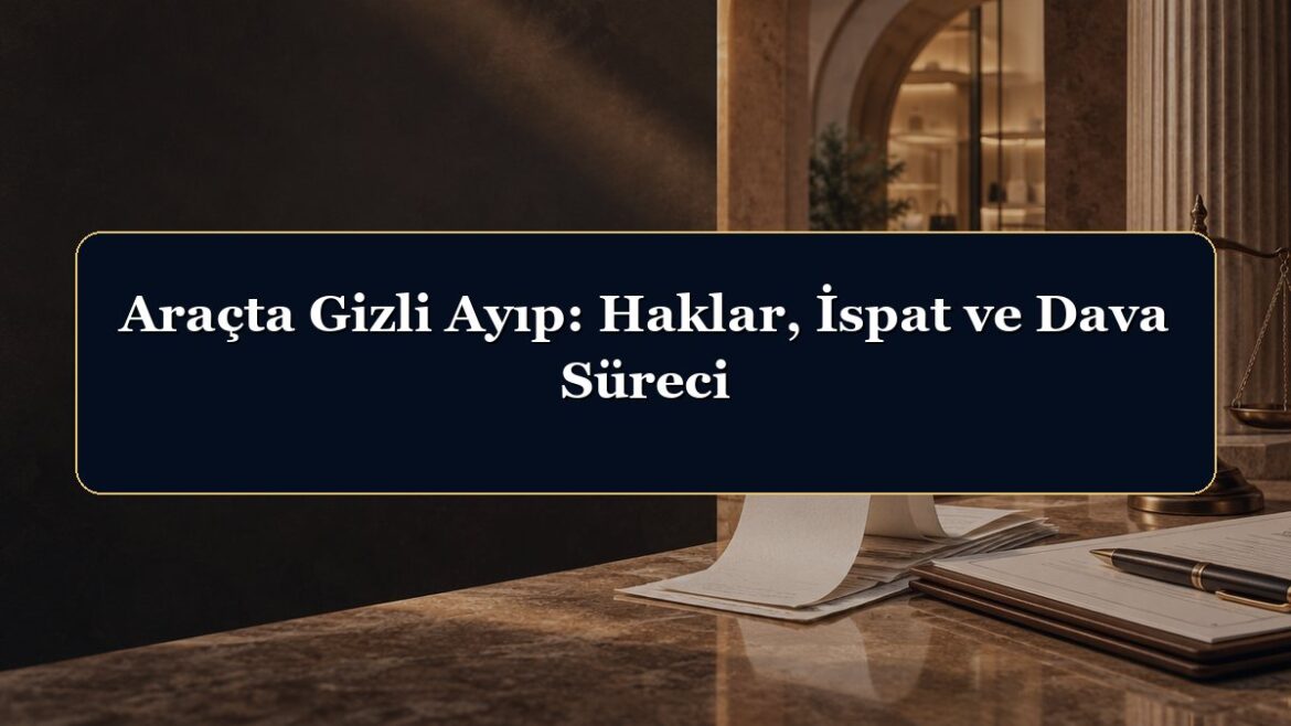 Araçta Gizli Ayıp: Haklar, İspat ve Dava Süreci