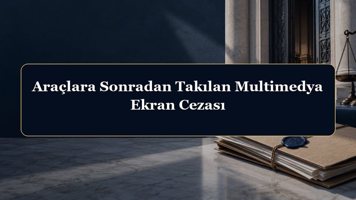 Araçlara Sonradan Takılan Multimedya Ekran Cezası
