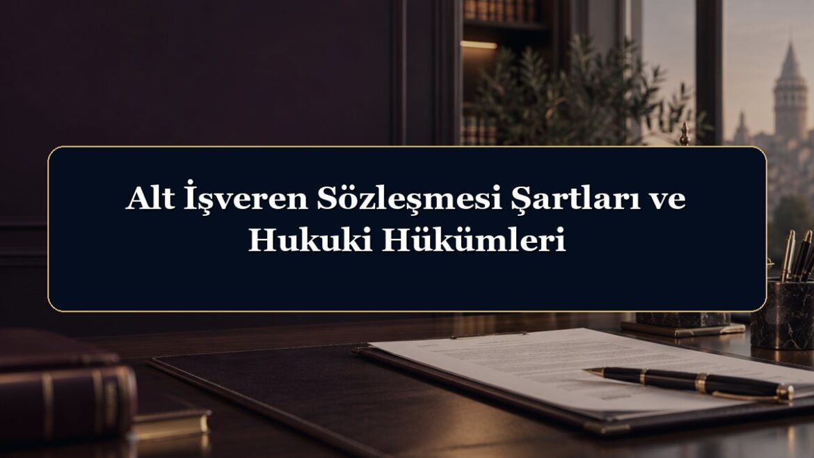 Alt İşveren Sözleşmesi Şartları ve Hukuki Hükümleri