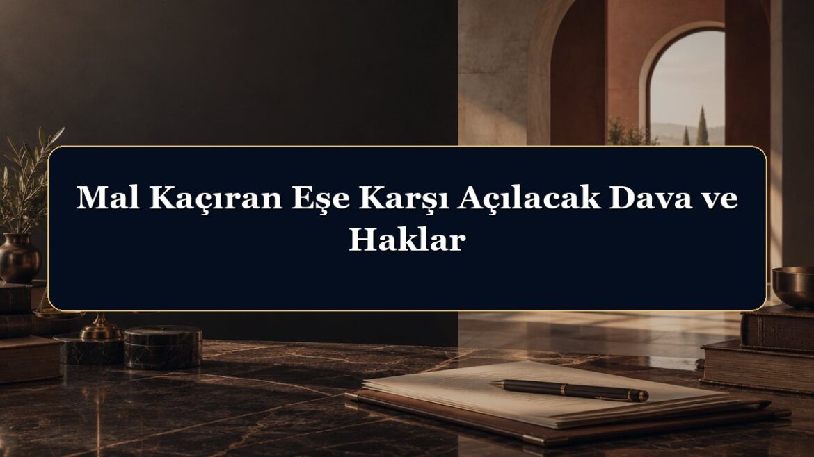 Mal Kaçıran Eşe Karşı Açılacak Dava ve Haklar