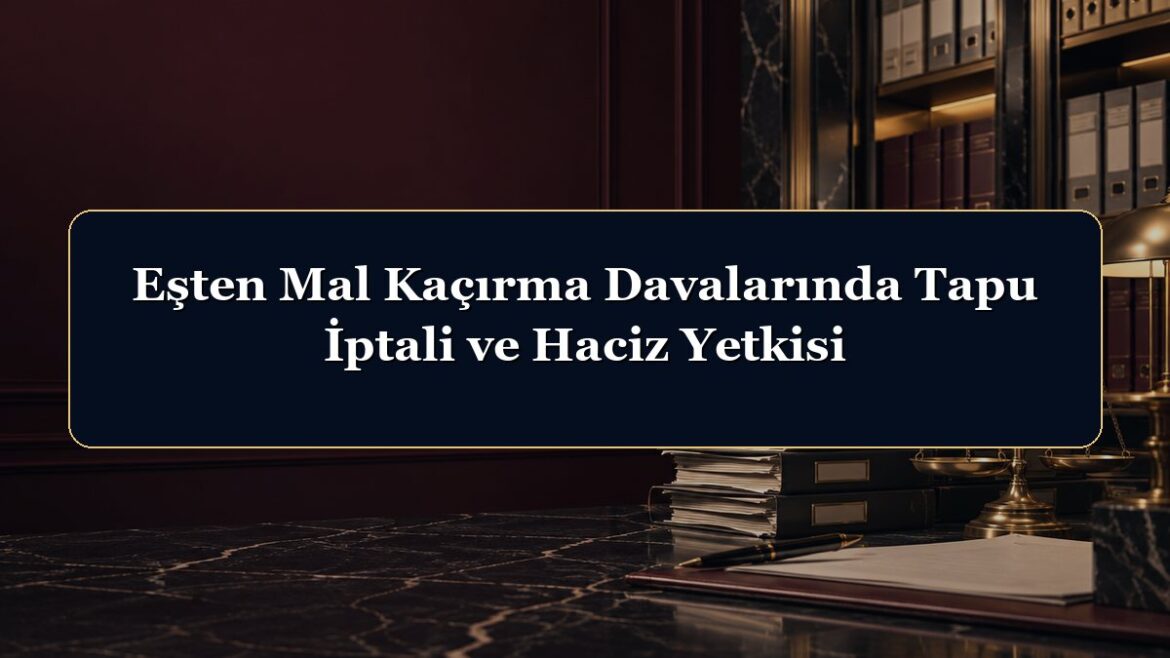 Eşten Mal Kaçırma Davalarında Tapu İptali ve Haciz Yetkisi