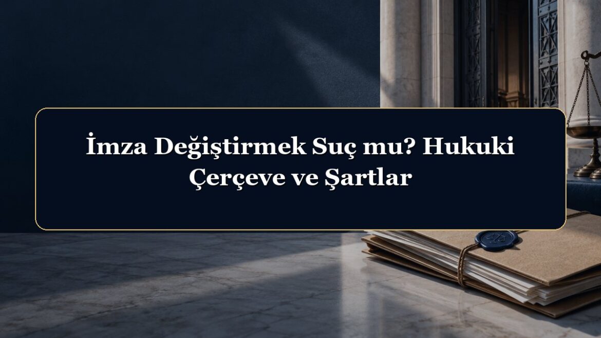 İmza Değiştirmek Suç mu? Hukuki Çerçeve ve Şartlar
