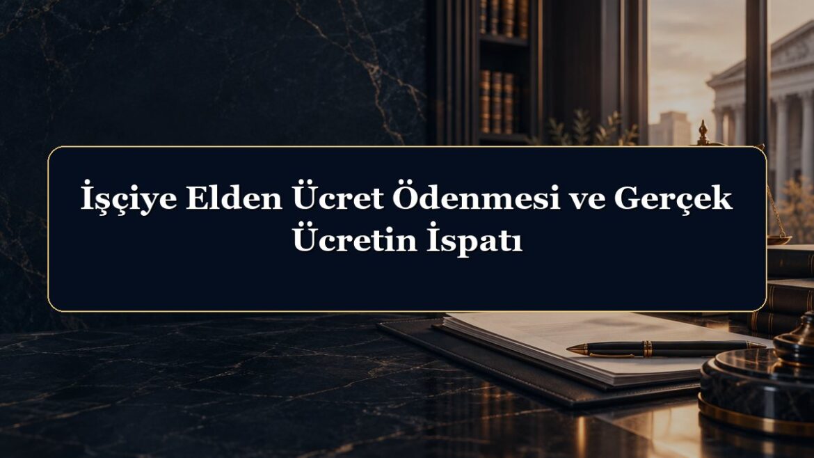 İşçiye Elden Ücret Ödenmesi ve Gerçek Ücretin İspatı