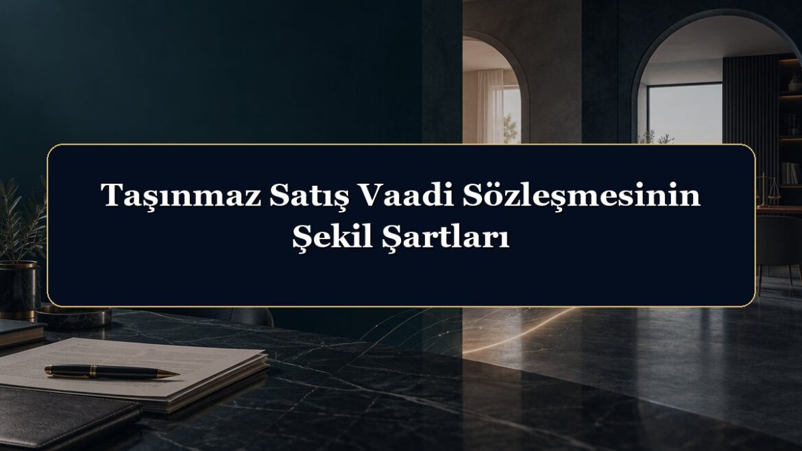 Taşınmaz Satış Vaadi Sözleşmesinin Şekil Şartları