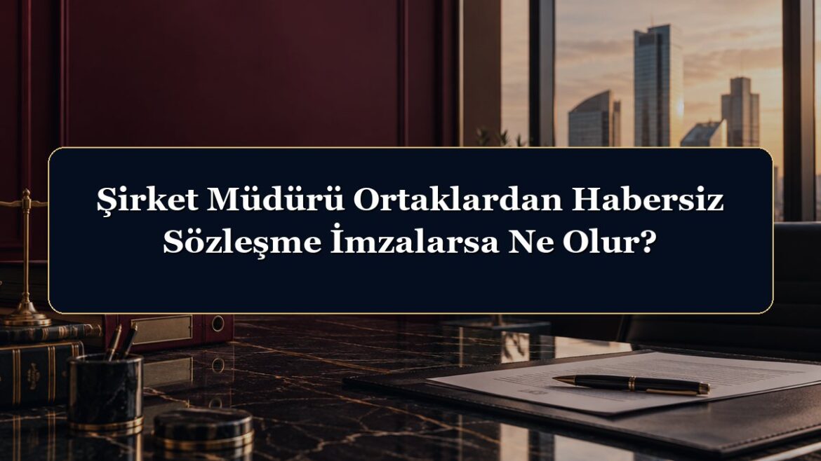 Şirket Müdürü Ortaklardan Habersiz Sözleşme İmzalarsa Ne Olur?