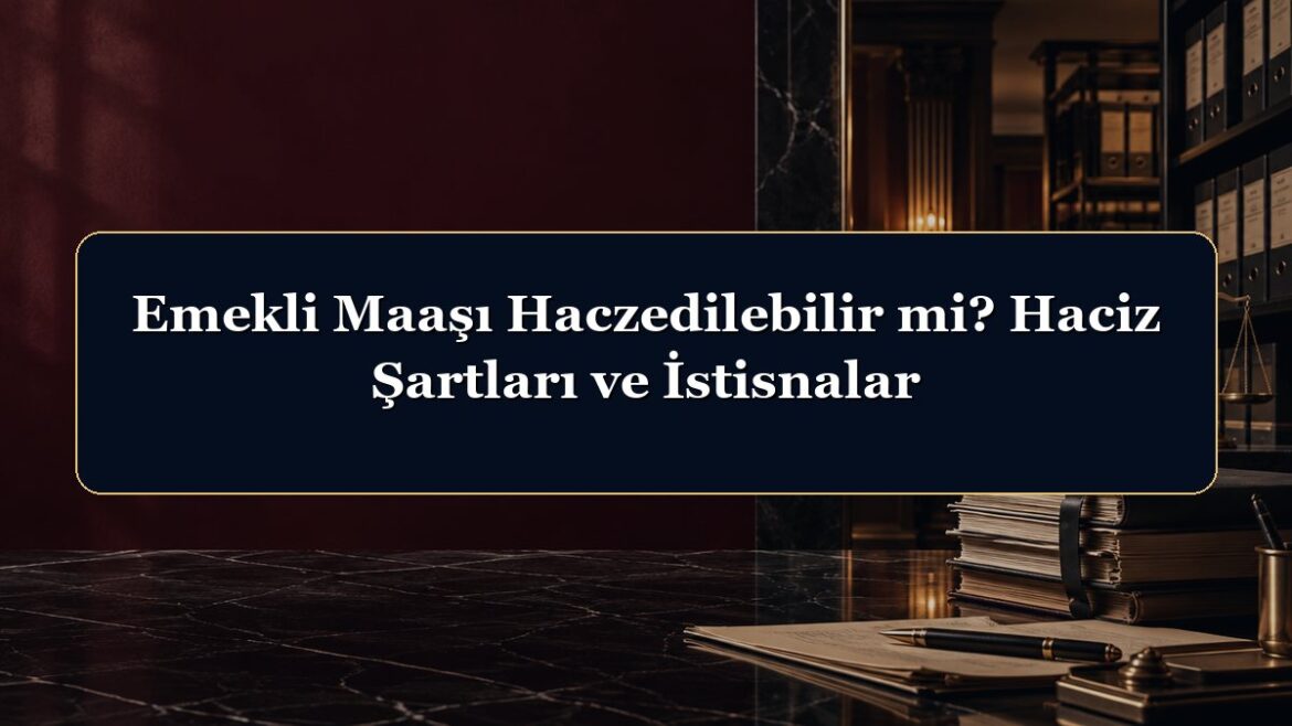 Emekli Maaşı Haczedilebilir mi? Haciz Şartları ve İstisnalar
