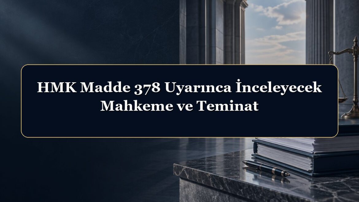 HMK Madde 378 Uyarınca İnceleyecek Mahkeme ve Teminat