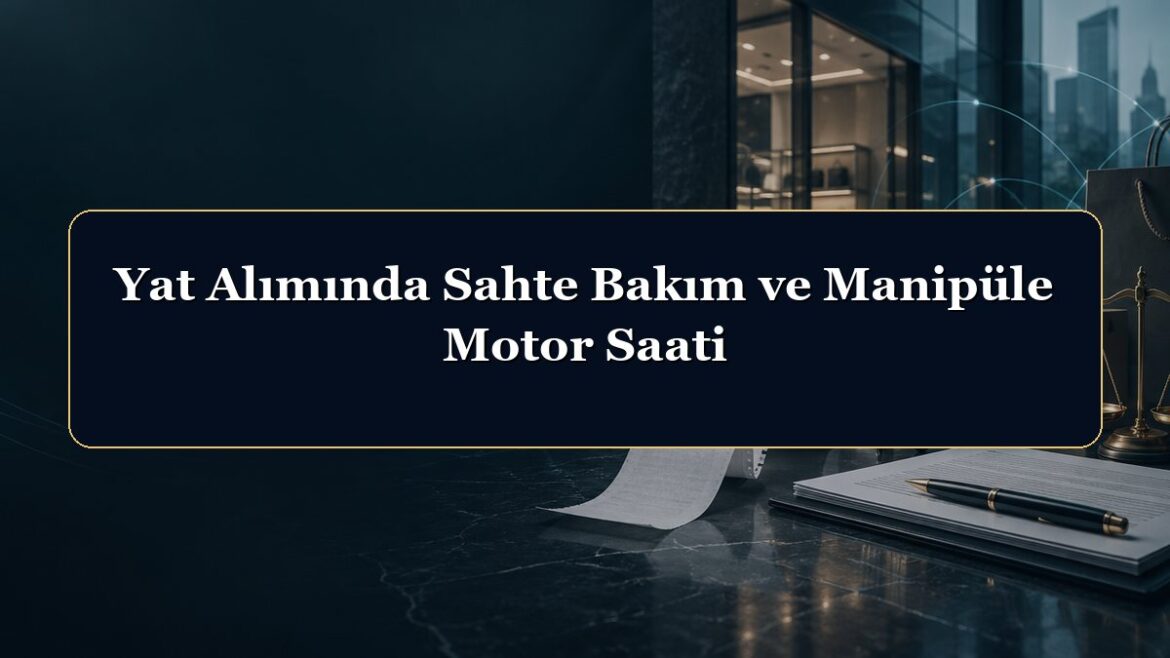 Yat Alımında Sahte Bakım ve Manipüle Motor Saati
