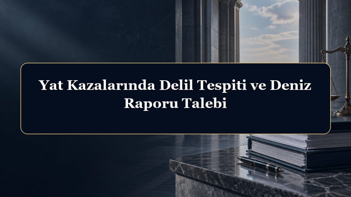 Yat Kazalarında Delil Tespiti ve Deniz Raporu Talebi